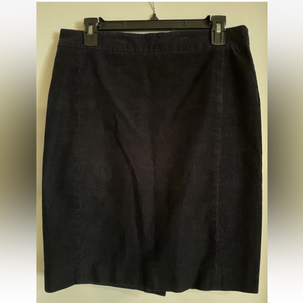 J.Crew Pencil Skirt Women's Size 6 Black 98% Cotton Stretch Ribbed